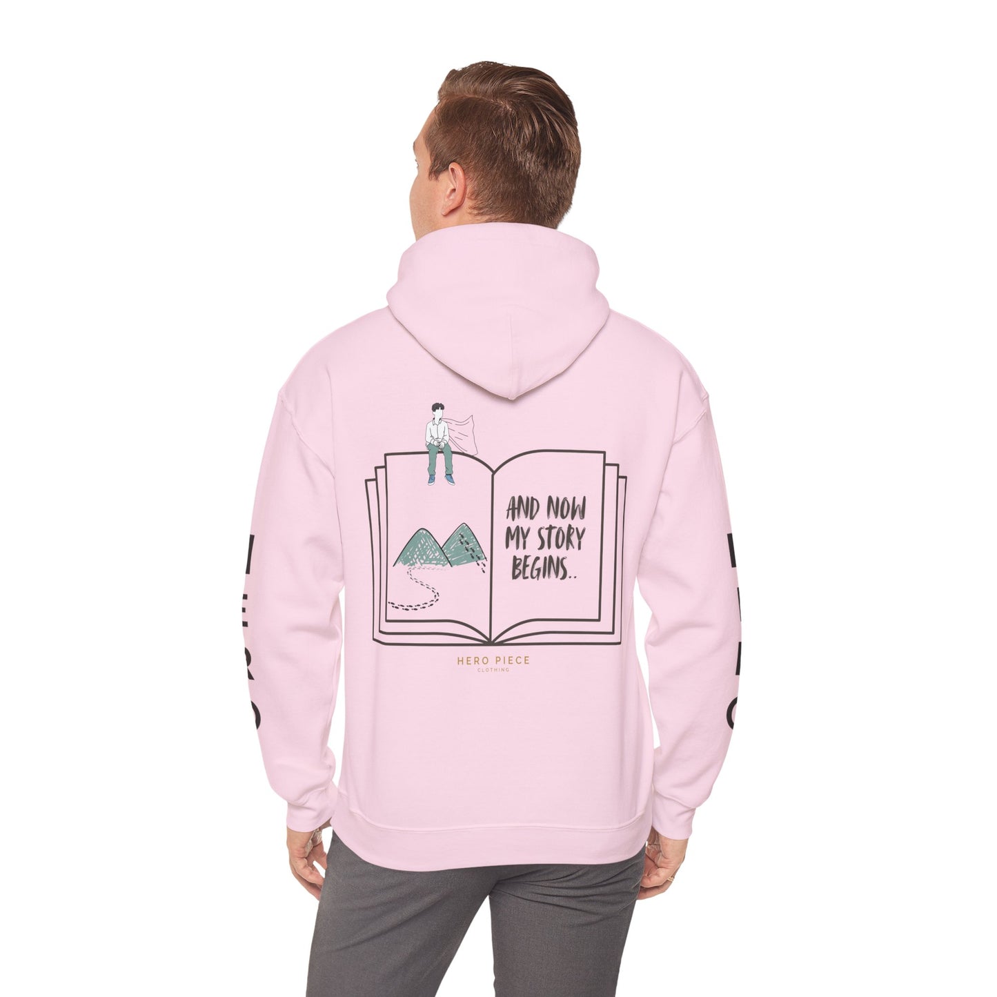 Light Pink Inspirational Hooded Sweatshirt - And Now My Story Begins