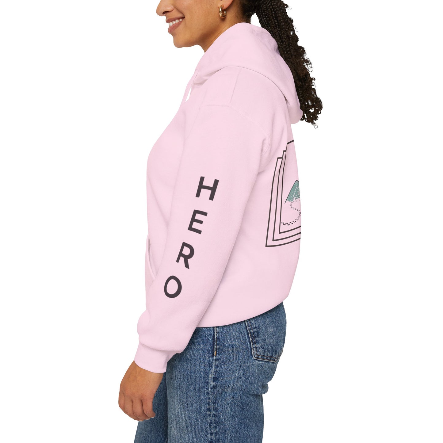 Light Pink Inspirational Hooded Sweatshirt - And Now My Story Begins