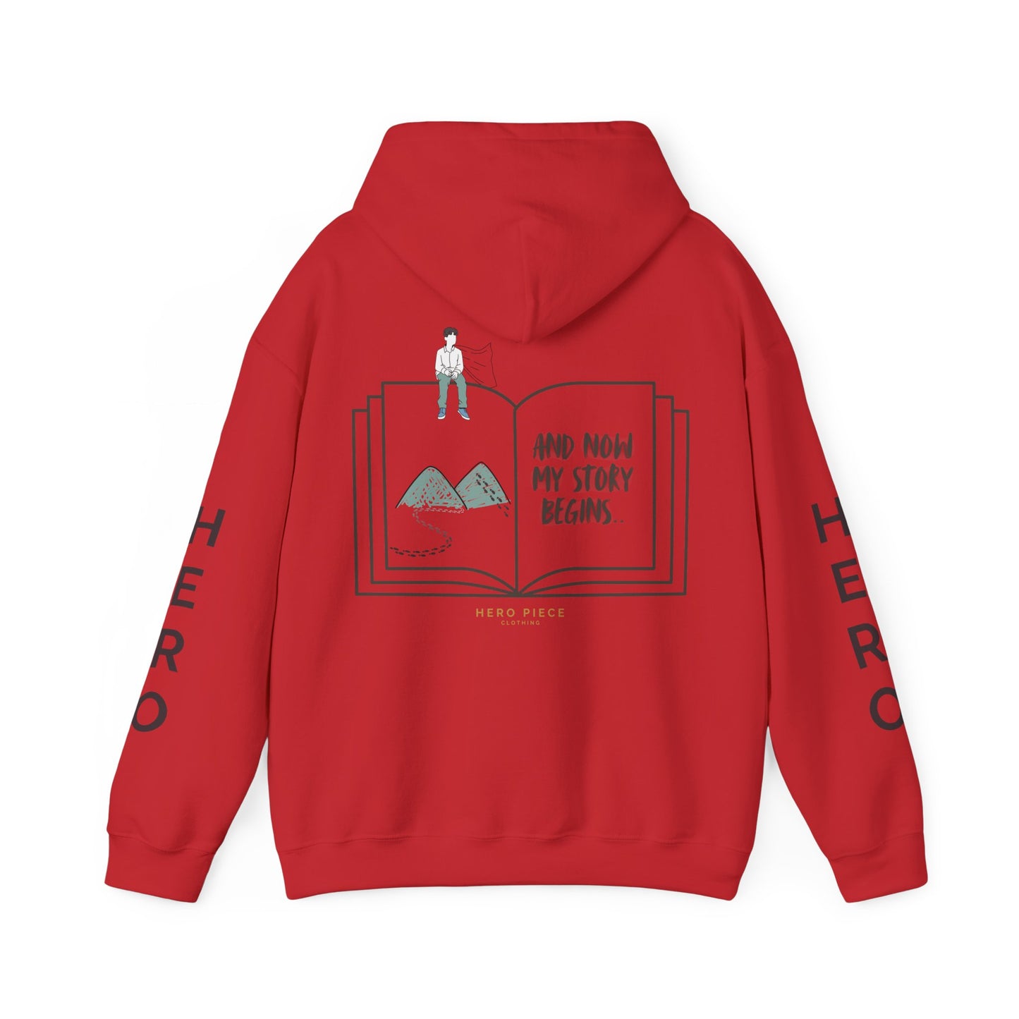 Red Inspirational Hero Hooded Sweatshirt