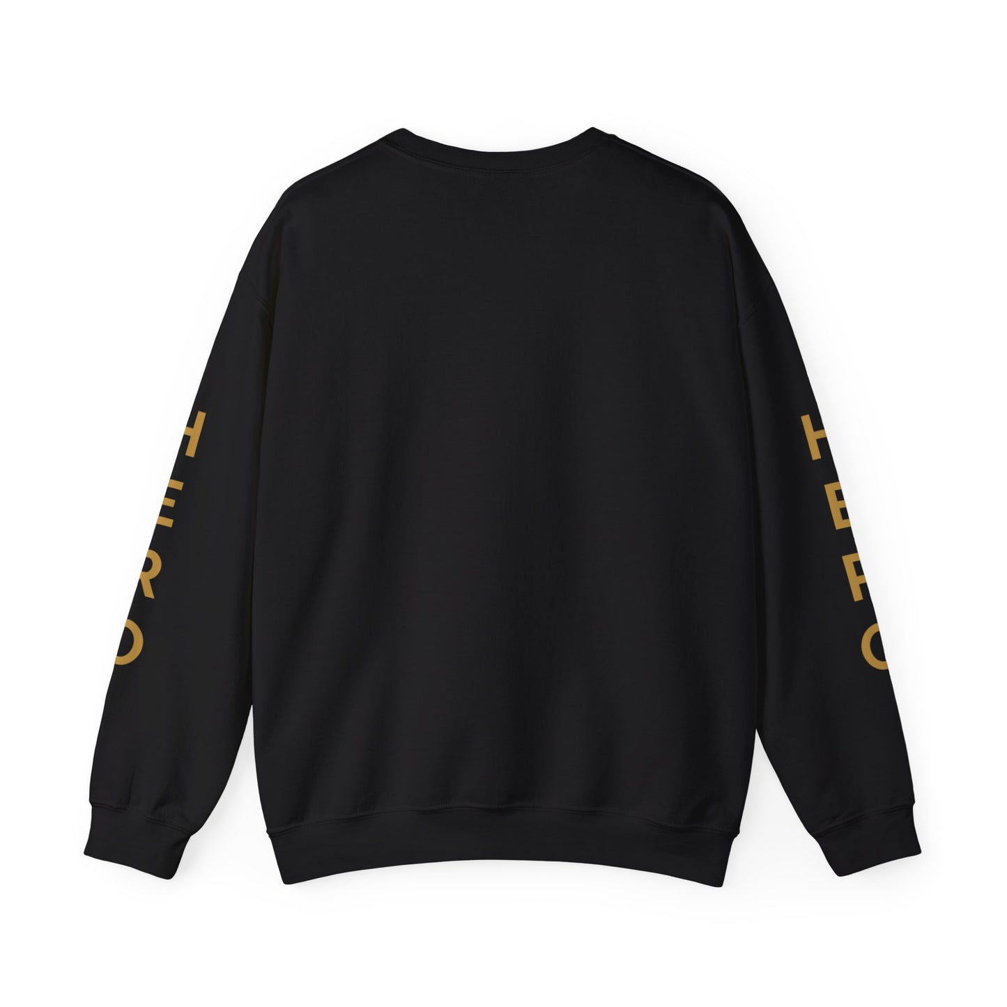 Black Gold Logo Crewneck Sweatshirt, Unisex Jumper, Bold Graphic Sweater, Men Women Pullover, Streetwear Top