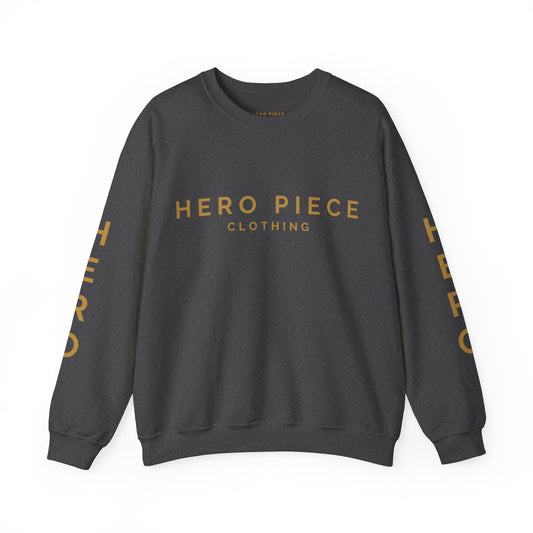 Dark Heather Bold Logo Crewneck Sweatshirt, Unisex Sweatshirt, Logo Print Sweatshirt, Casual Crewneck Jumper, Cozy Pullover, Graphic