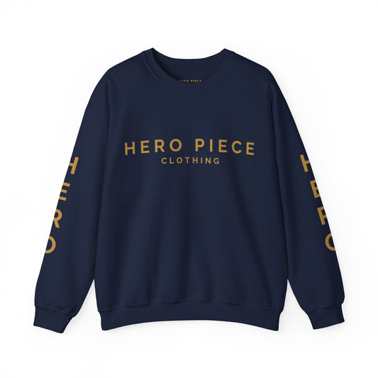 Navy & Gold Logo Crewneck Sweatshirt, Unisex Sweatshirt, Bold Sweatshirt, Navy and Gold Sweatshirt, Logo Sweatshirt, Crewneck Sweater